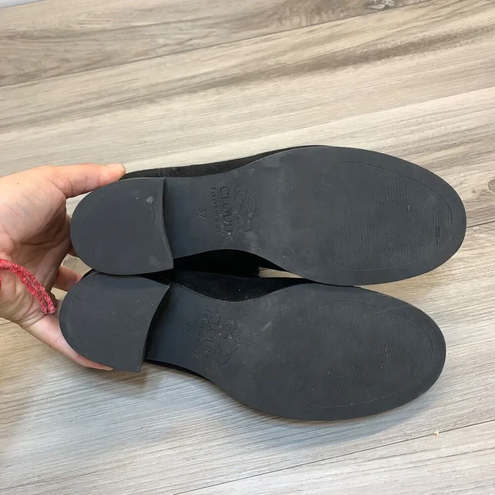 Cloud Footwear Black Stretch Heeled Comfort Ankle Shoes Portugal Size 6 EU 37‎
